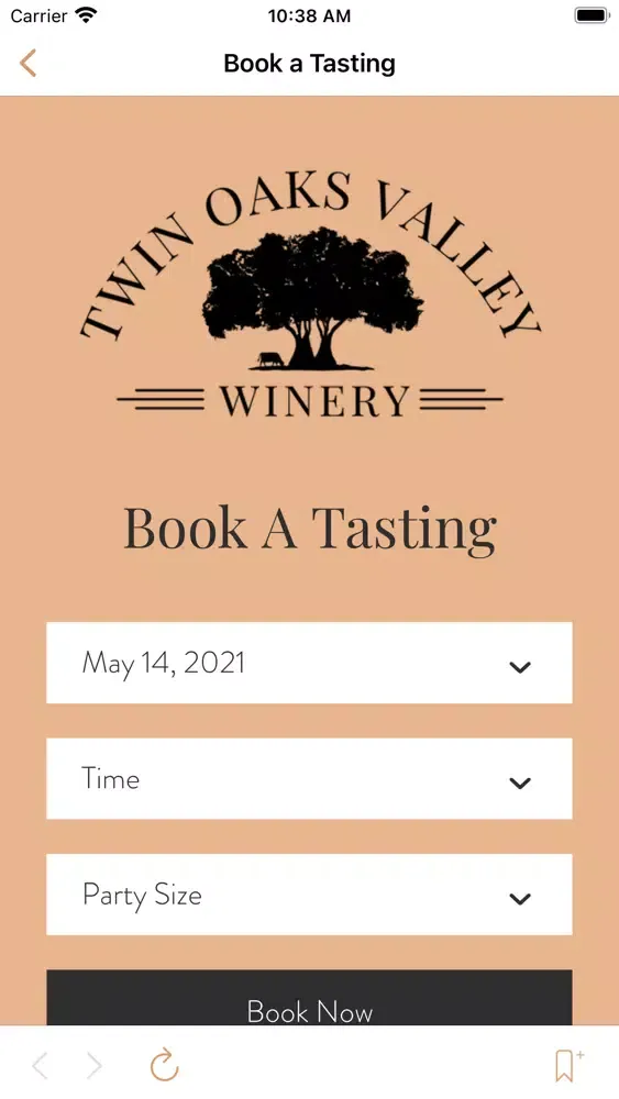 Capturas de pantalla de Twin Oaks Valley Winery
