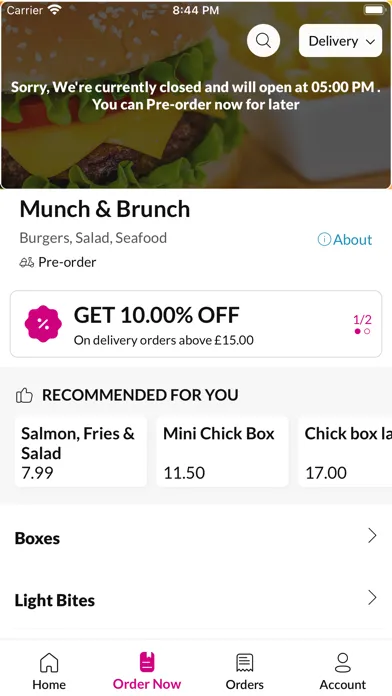 Capturas de tela do Munch & Brunch