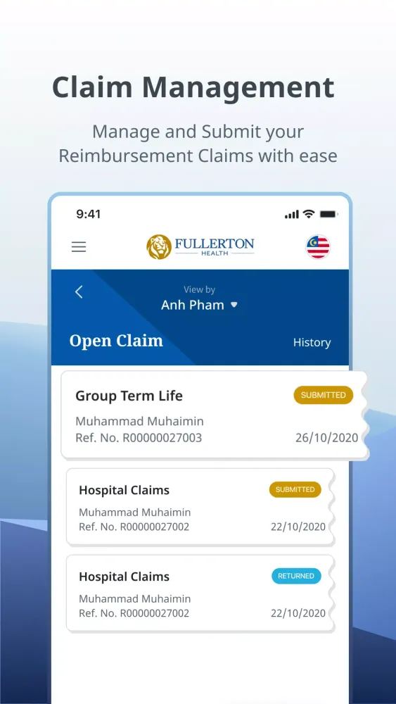 Fullerton Health Concierge Screenshots