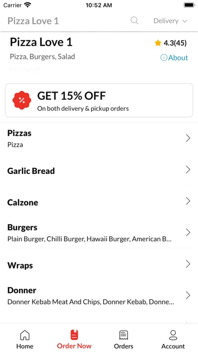 Tangkapan layar Pizza Love 1