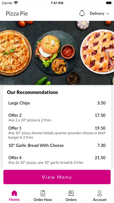 Tangkapan layar Pizza Pie.