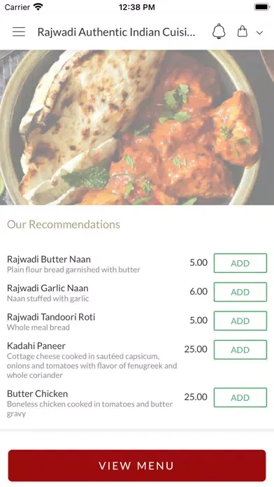 Ảnh chụp màn hình của Rajwadi AuthenticIndianCuisine