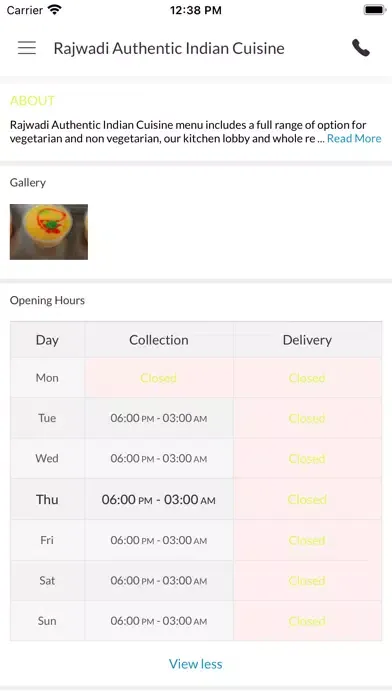 Ảnh chụp màn hình của Rajwadi AuthenticIndianCuisine