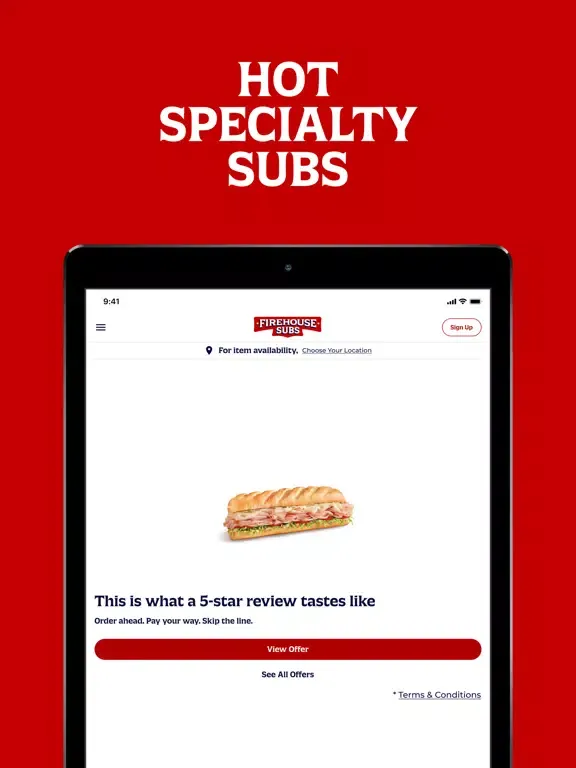 Firehouse Subs CH iPad  Screenshots