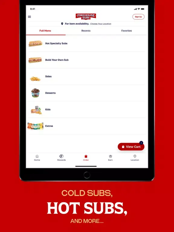 Firehouse Subs CH iPad  Screenshots