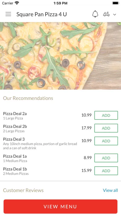 Zrzuty ekranu Square Pan Pizza 4 U