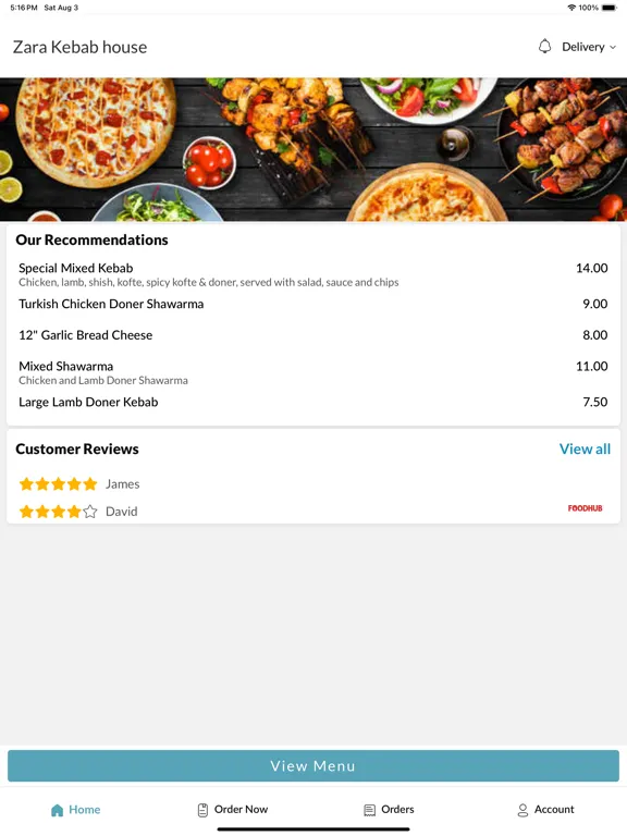 Zara Kebab house iPad  Screenshots