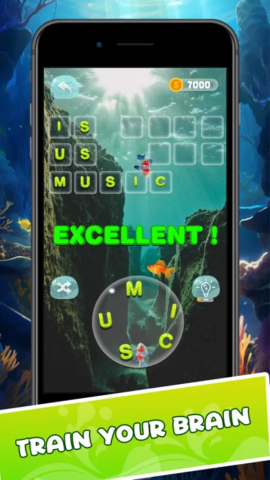 Ảnh chụp màn hình của Word Aqua Crossword Fun Puzzle