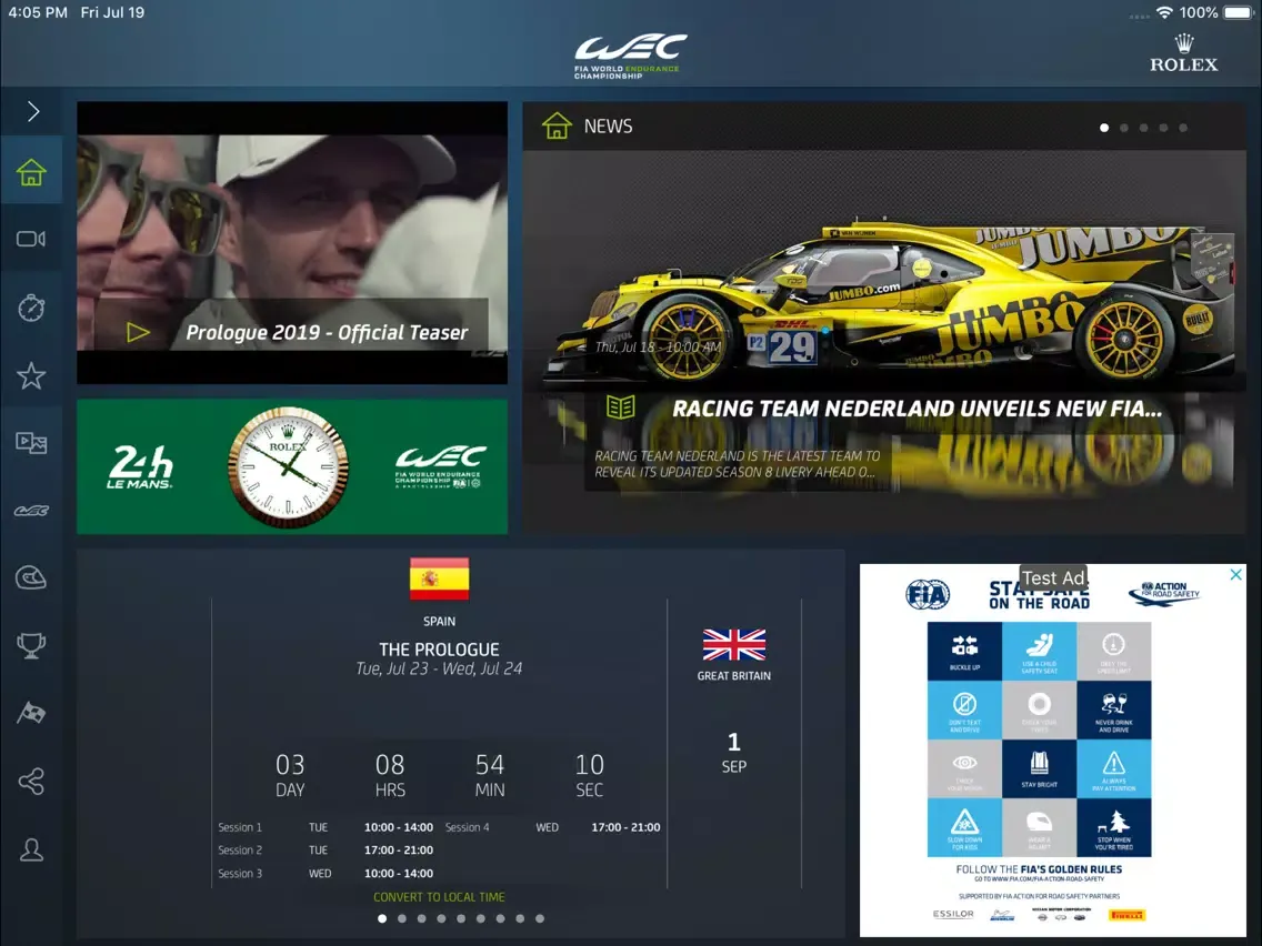 FIA WEC iPad  स्क्रीनशॉट