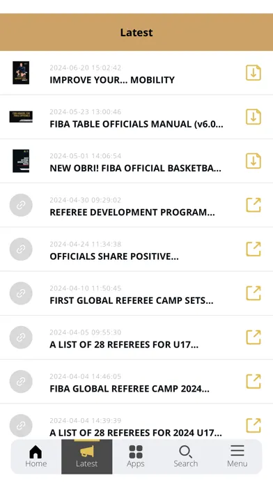Tangkapan skrin FIBA iRef Academy Library