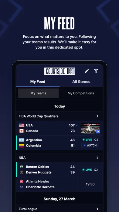 Capturas de tela do Courtside 1891