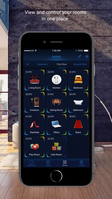 Capturas de tela do FIBARO for HomeKit Devices
