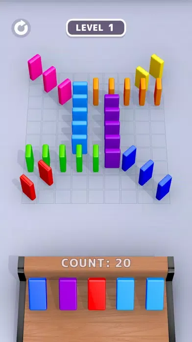 Tangkapan layar Domino Sort