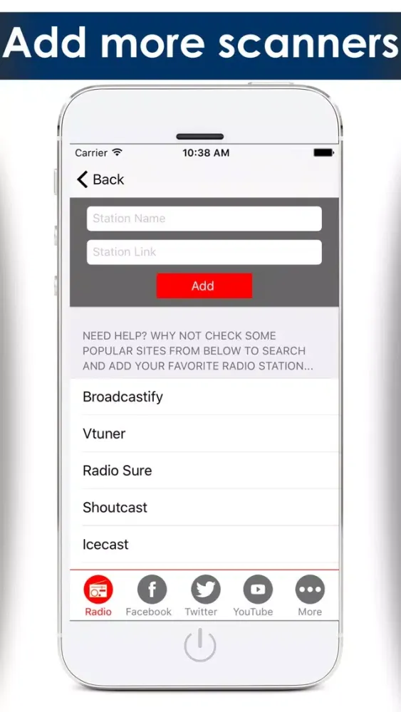 Tangkapan skrin Police radio scanners - The best radio police scanner , Air traffic control , fire & weather scanner report from online radio stations