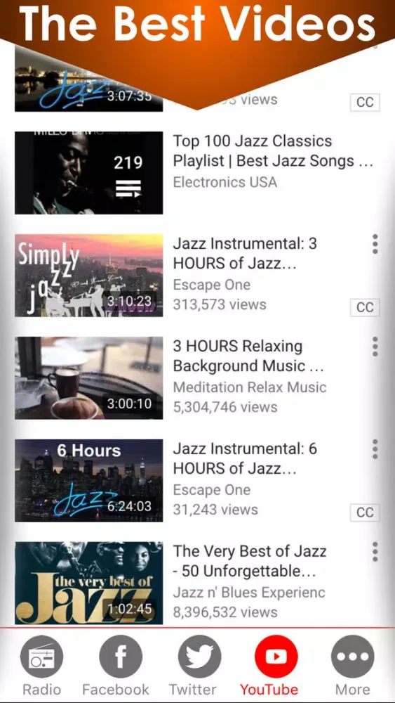 Captures d'écran de Jazz music Pro with Smooth and classic Jazz Hits & songs from live radio stations