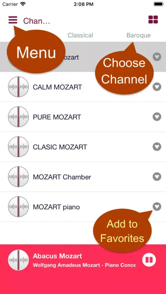 Zrzuty ekranu Mozart classic music radio FM