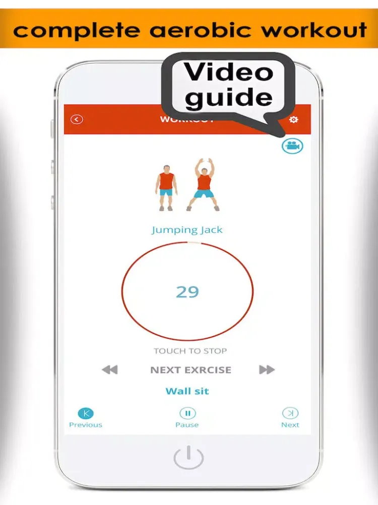 7 minute workout for aerobic exercise plus fitness guide iPad  Screenshots