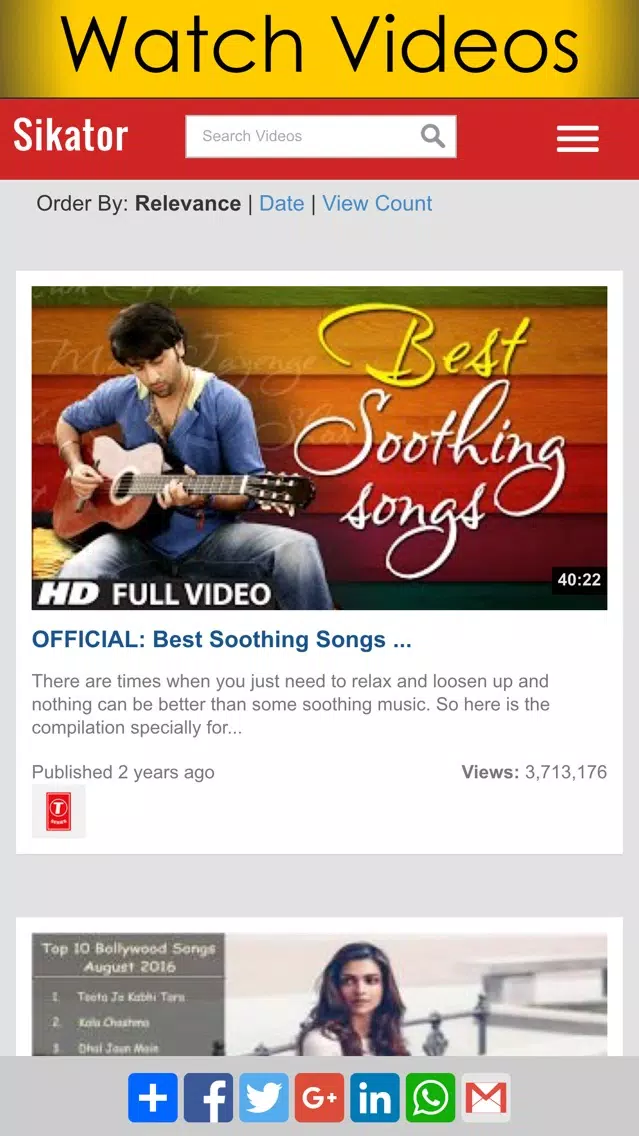 Ảnh chụp màn hình của Bollywood Music Hits - Stream Bollywood , Tamil , Desi & Indian Punjaby music songs from India live radio stations