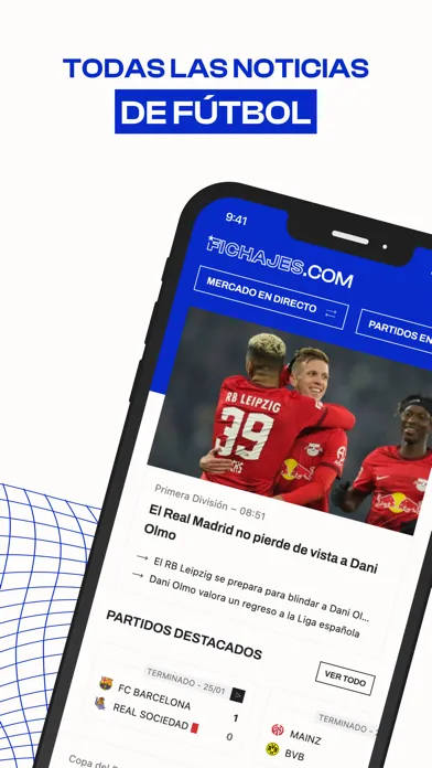 Capturas de tela do Fichajes fútbol: mercado