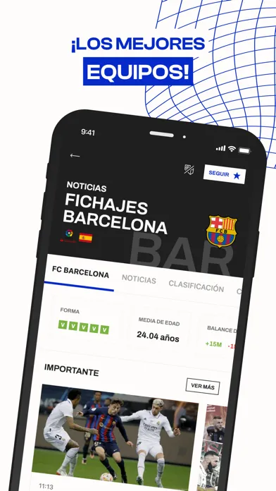 Capturas de tela do Fichajes fútbol: mercado