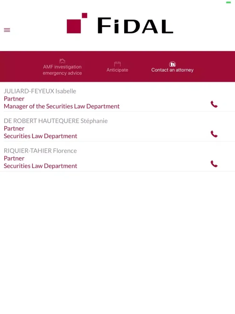 صور FIDAL Boursier (Enquête AMF) iPad 