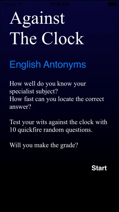 Against The Clock - English Antonyms Screenshots