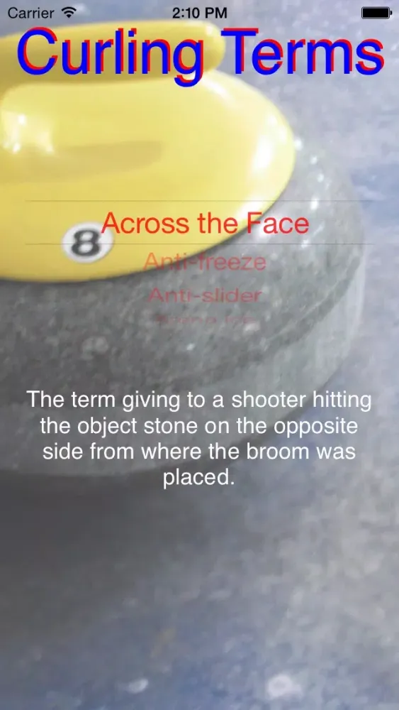 Zrzuty ekranu Curling Terms