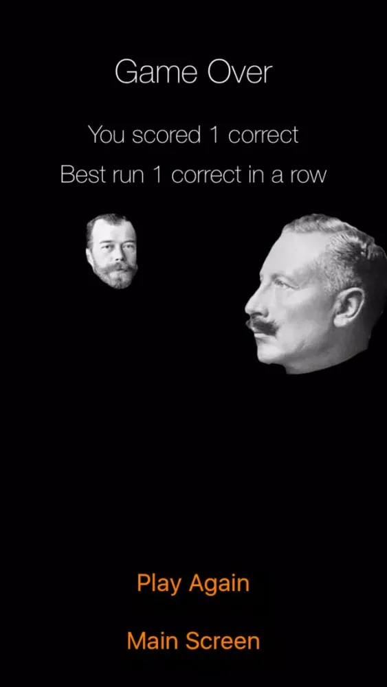Capturas de tela do Endless Quiz World War I