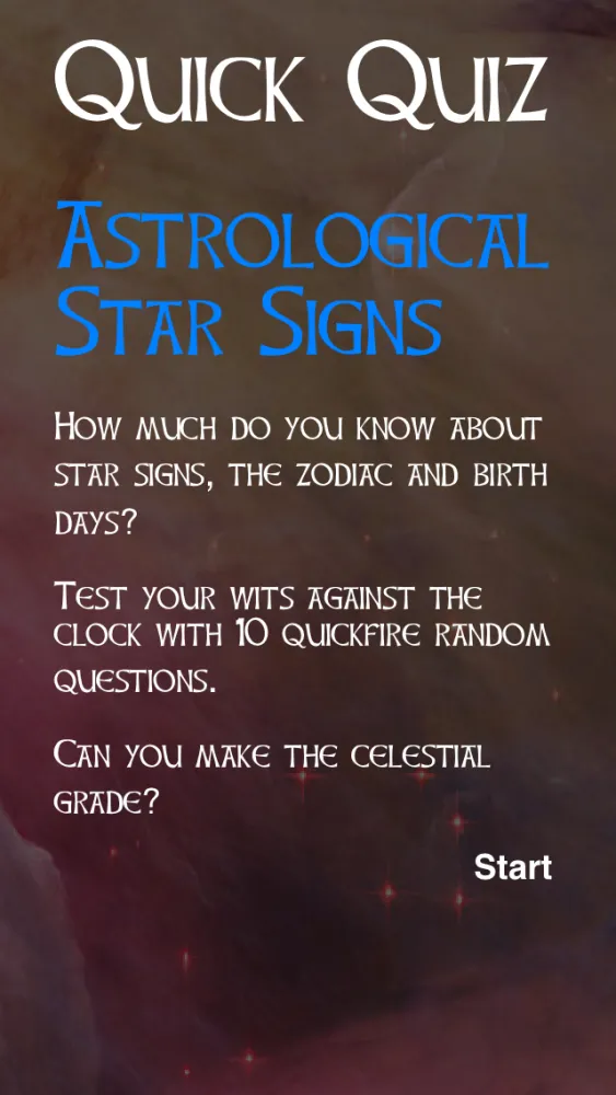 Quick Quiz - Astrological Signs应用截图