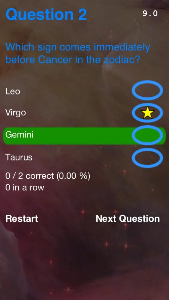 Quick Quiz - Astrological Signs应用截图