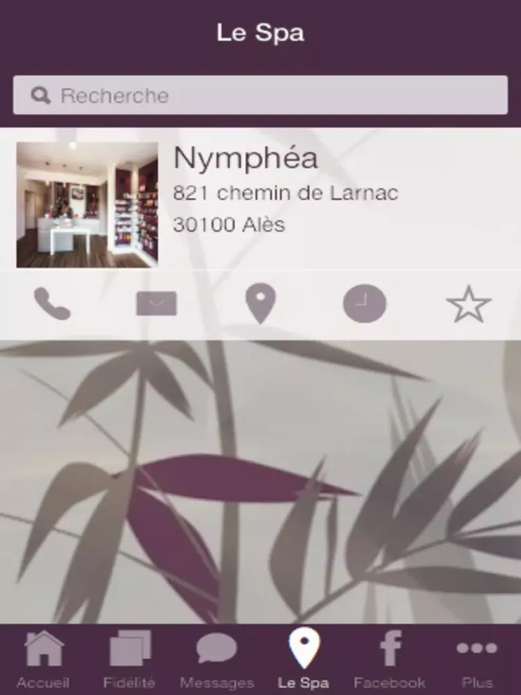 Zrzuty ekranu Nymphéa Spa iPad 