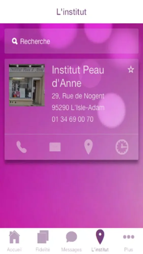 Tangkapan skrin Institut Peau d'Anne