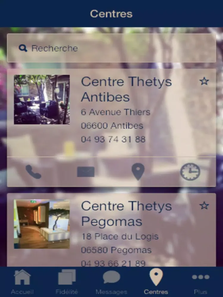ภาพหน้าจอของ Centre Thetys iPad 