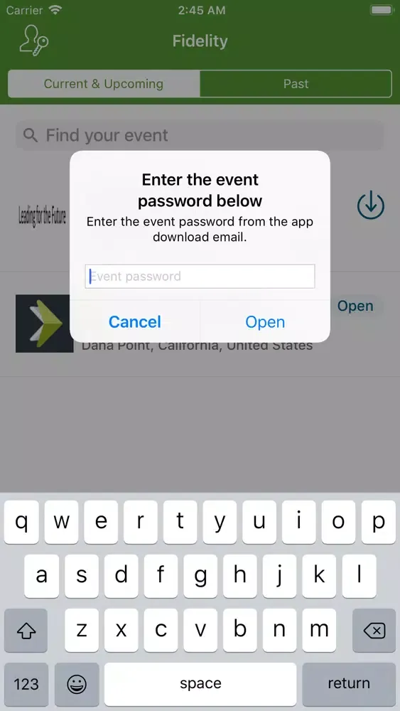 Capturas de tela do Fidelity Meetings & Events