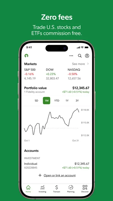 Zrzuty ekranu Fidelity Investments