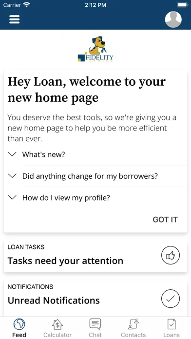 Capturas de tela do Fidelity Mortgage Application