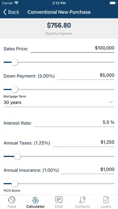 Capturas de tela do Fidelity Mortgage Application