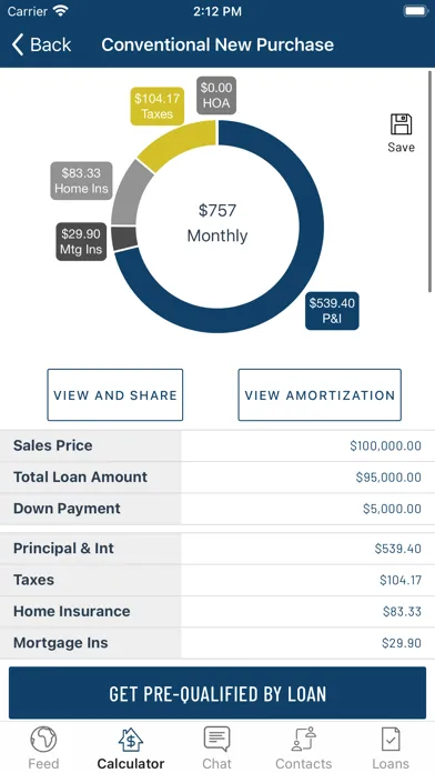 Capturas de tela do Fidelity Mortgage Application