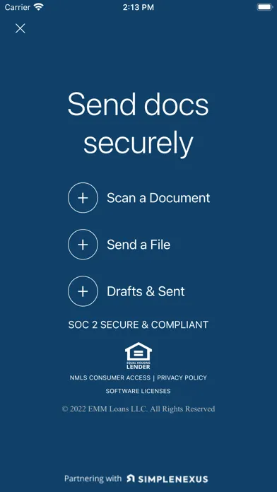 Capturas de tela do Fidelity Mortgage Application