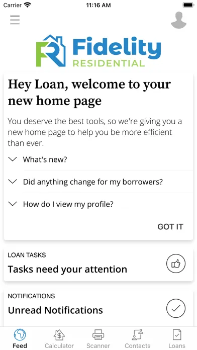 Ảnh chụp màn hình của My Mortgage | Fidelity Resi