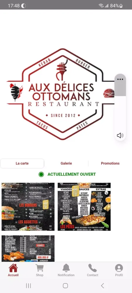 Ảnh chụp màn hình của Aux Délices Ottomans
