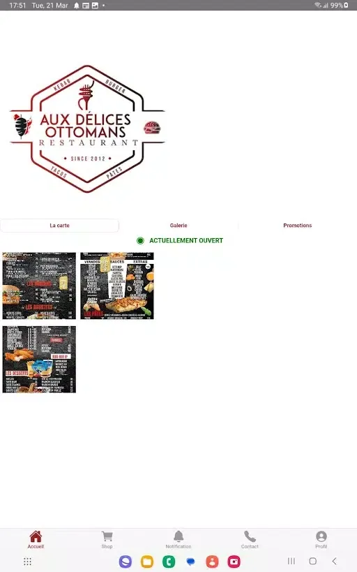 Ảnh chụp màn hình của Aux Délices Ottomans