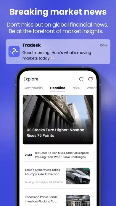 Tangkapan skrin Tradesk: Invest & Trade