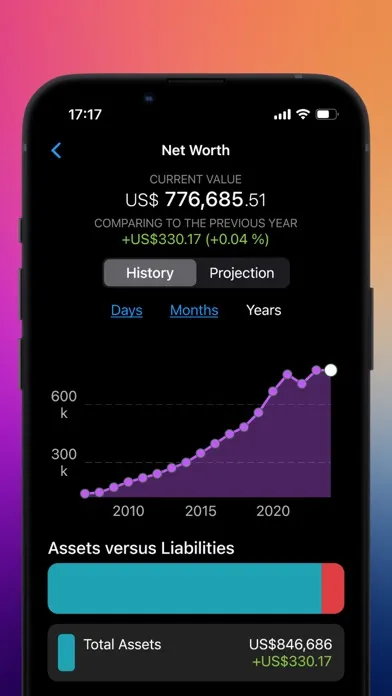 Tangkapan layar Net Worth & Investment Tracker