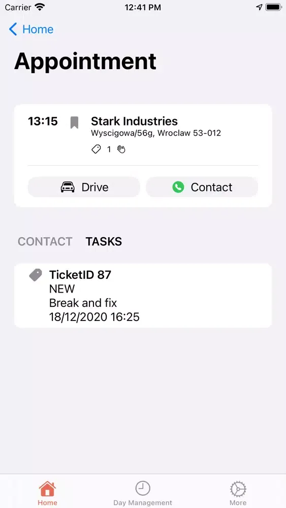Tangkapan skrin Fieldcode mobile app