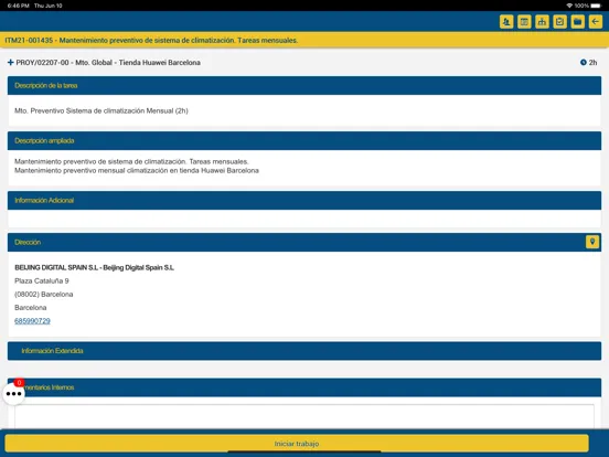 ITM Gestión de Trabajos iPad  Screenshots