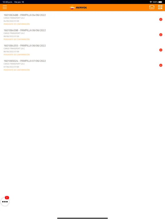 Capturas de tela do Track & Trace Perú iPad 