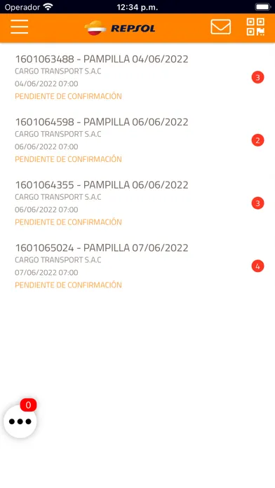 Capturas de tela do Track & Trace Perú