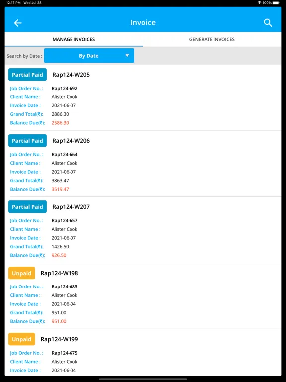 Zrzuty ekranu Field Force Tracker FSM iPad 