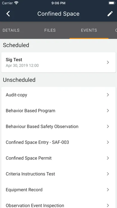 EcoOnline Field ID Screenshots
